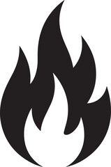 Fire flames, set vector icons