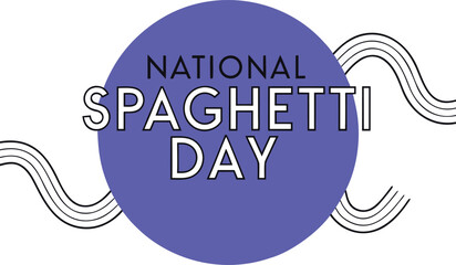 Festive national spaghetti day celebration banner featuring smooth gradient colors and bold typography for january fourth events and promotions