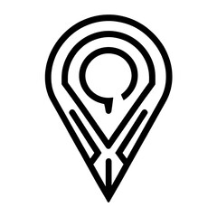 Vector logo icon map location