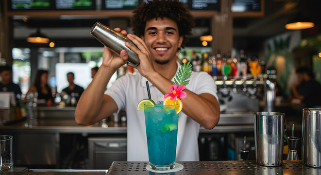 young man in bar