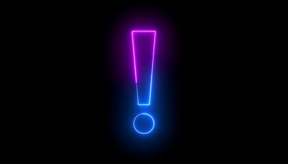 Neon exclamation point graphic (2)