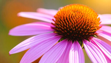 Obraz premium Purple Coneflower with Orange Spiky Center.