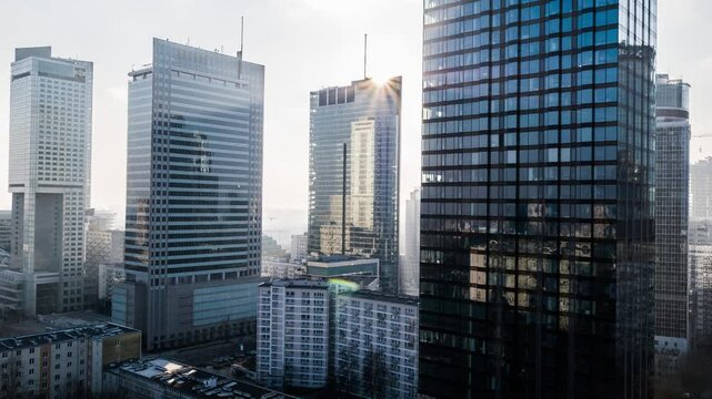 Warszawa centrum miasta zimą