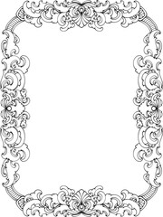 frame with floral ornament