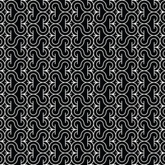 Naklejka premium Intricate Black and White Seamless Swirl Pattern Background. 