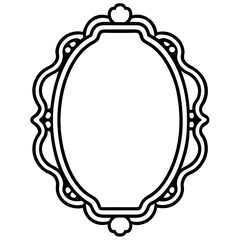 Elegant Mirror Frame Vector