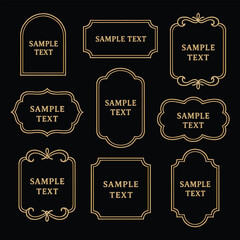 Collection of Decorative Vintage Style Frames and Borders for Text	