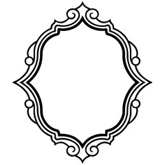 Elegant Mirror Frame Vector