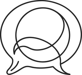 Speech Bubble Continuous Line Icon stock illustration