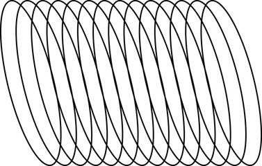 Obraz premium Abstract pattern of overlapping black ellipses on a white background