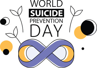 Commemorative design for world suicide prevention day featuring a symbolic car and impactful messaging to raise awareness and encourage support for mental well being initiatives