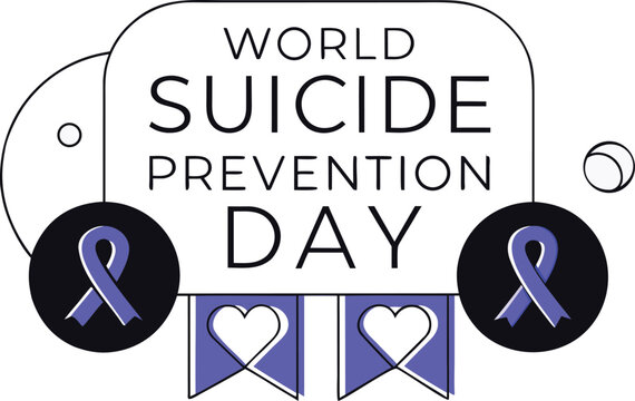 A poignant awareness banner design for world suicide prevention day featuring a symbolic car motif and impactful color palette for public health campaigns