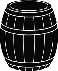  barrel silhouette vector