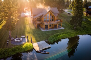 Scenic Lakeside Cabin Retreat A Luxurious Getaway Amidst Natural Beauty and Serenity 