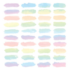 Pastel Watercolor Brush Strokes Background Texture Set For Creative Projects	