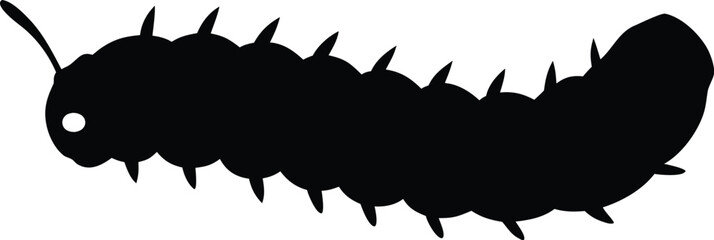  caterpillar silhouette vector illustration