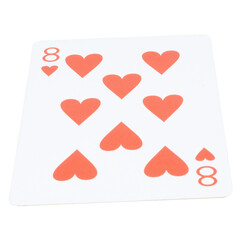 card gambling on white game luck eight hearts