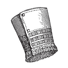 19th century fashion, 1900 fashion line drawing women fashion accessories