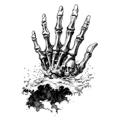 hand print with a hand