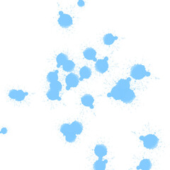 blue ink splashes