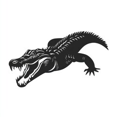 Fototapeta premium Silhouette of a large reptile (1)