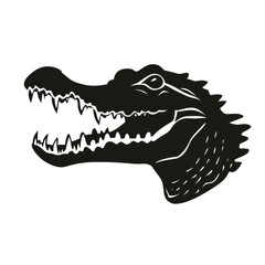 Fototapeta premium Silhouette of an alligator's head (1)