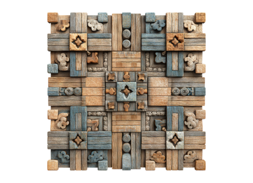 Beautifully Crafted Mosaic wooden pattern