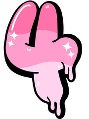 Dripping Colorful Font Number 4