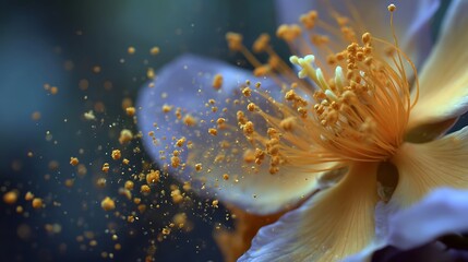 Flower with Pollen Close Up Shot