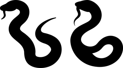 Snake vector, Vector of Snake, A set of Snake animal art designs, Snake icon isolated