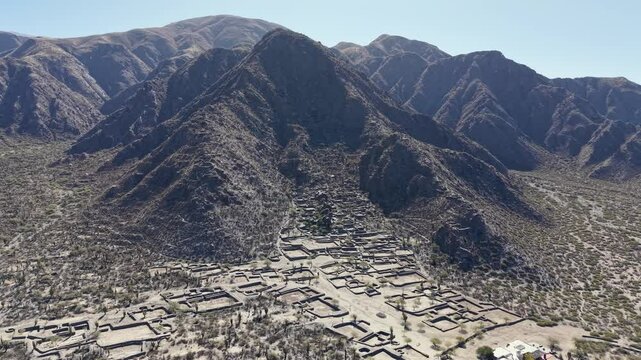 Aerial view of the Ruins of Quilmes is an archaeological site in the Calchaqu&iacute; Valleys, Tucum&aacute;n Province, Argentina.