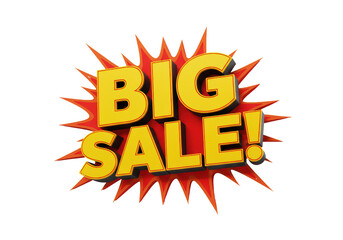 Isolated Big Sale Explosion Graphic