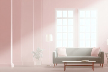 Fototapeta premium create stunning photorealistic ultraminimalist interior scene that embodies tranquility