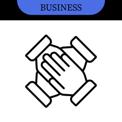 Business People Line Editable Icons set. Vector illustration in modern thin line style of business related icons: research, meeting, business communication, male and female avatars, team structure