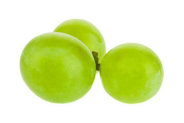 Green grape isolated on white background.