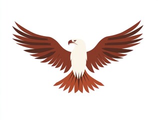 Obraz premium Stylized eagle in flight