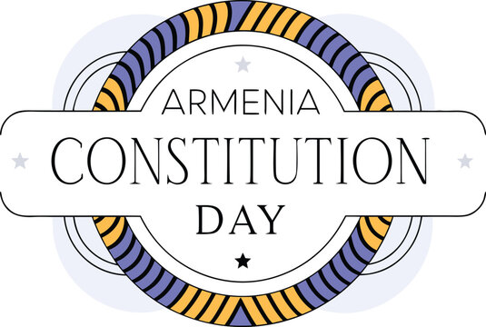 Armenian independence day celebration graphic featuring national symbols and colors on a clean white background