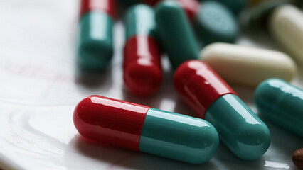 Colorful Medicine Capsules for Pharmaceutical Illustration