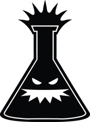 mad scientist s lab beaker on white background.eps