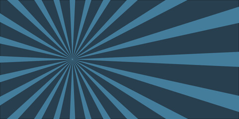 Abstract retro spiral blue sunburst bright light backdrop glow striped background.