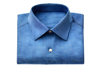 Folded Blue Textured Shirt, Mens Fashion, Elegant Style, Classic Collar