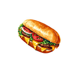 hot dog isolated on white