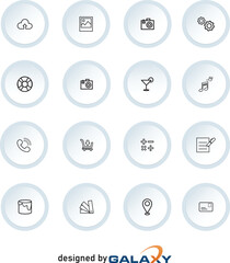 vector set of internet buttons