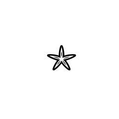 A simple black and white outline drawing of a star
