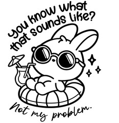 Obraz premium funny summer bunny sarcastic quote