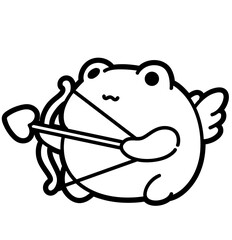 cute cupid frog