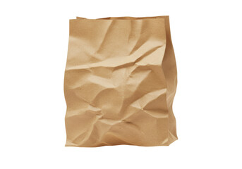 Isolated Crumpled Brown Paper Bag Texture