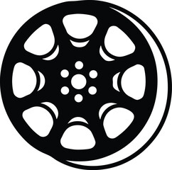 microfilm reel on white background.eps