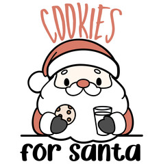 cute cookies for santa - layered cut file - christmas clip art