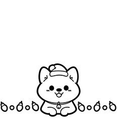 cute christmas shiba inu divider - layered cut file - christmas clip art